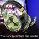 3.5mm Wired Gaming Headset Camouflage Over Ear Headphones with Microphone Newly