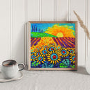 5D DIY Diamond Painting Sunflower Oil Painting Kits Full Round Drill Wall Decor