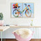 2 Panels Bike Oil Paint By Numbers Kits Canvas Drawing DIY Coloring Picture Art