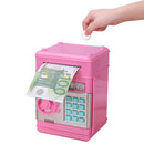 Automatic Electronic Piggy Bank ATM Password Money Box Saving Box (Pink)