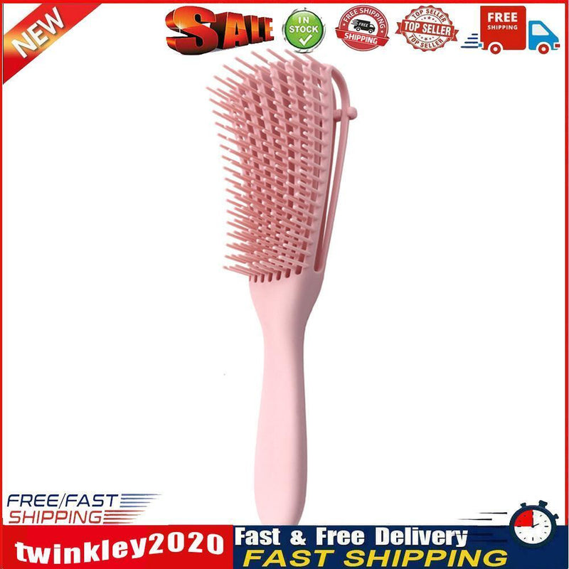 Detangling Hair Brush Massage Wet Comb Detangler Hairbrush (Light Pink) Newly