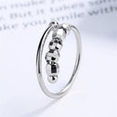 Stress Accessories Fidget Beads Rings Rotate Freely Beaded Jewelry Anxiety Ring