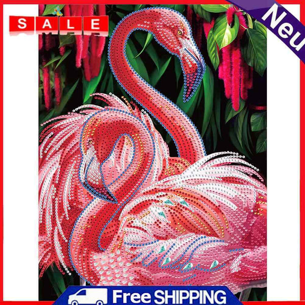 5D Diamond Painting Flamingo Partial Special Shape Drill DIY Art Crafts Mosaic