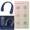 Mini Neck Fan USB Rechargeable Bladeless Fan Neck Air Conditioner (Blue)