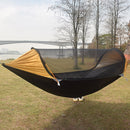 #A Camping Hammock Mosquito Net 2 Person Aluminum Pole Travel Tree Hanging Beds