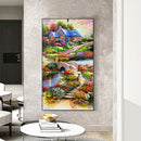 5D DIY Special Shaped Diamond Painting Countryside Cross Stitch Needlework Sets