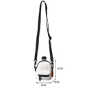Nylon Crossbody Bag Men Women Street Hip Hop Zip Small Phone Packs (White)