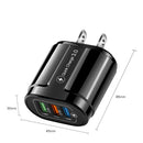 3 Port USB Charger QC 3.0 Universal Wall Mobile Phone Tablet Charging Adapter