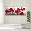Red Flower Oil Paint By Numbers Kits Wall Art Craft Coloring Drawing for Adults