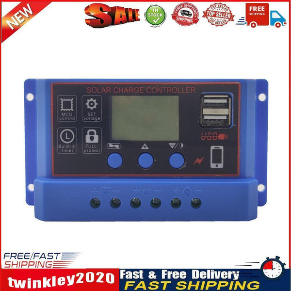 PWM Dual USB Charger Controller 12V 11.1V Solar Battery Regulator (30A) Newly