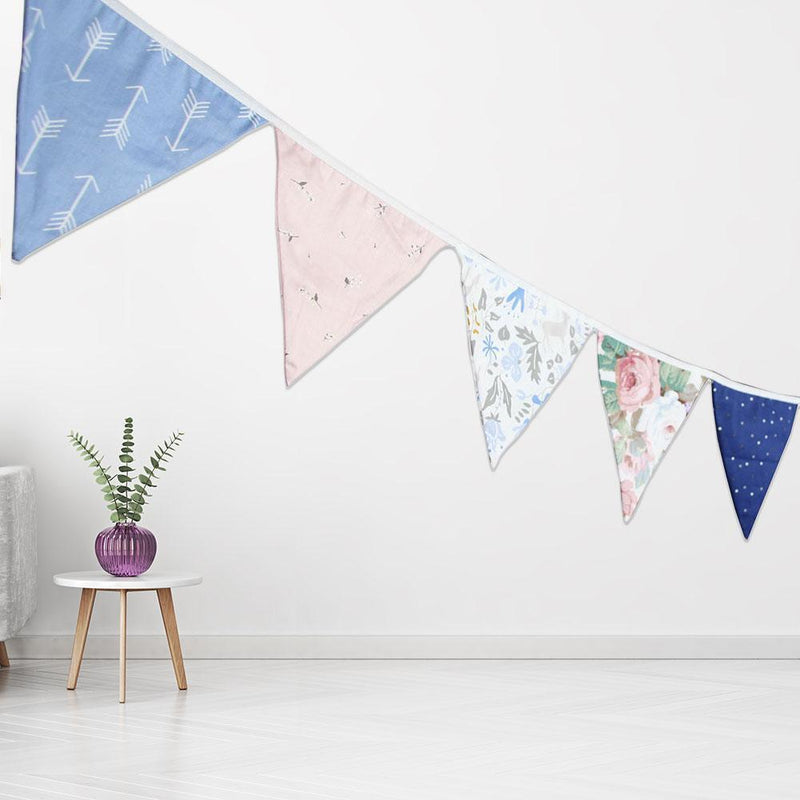 3.2m Nordic Style Printed Cotton Pennant Wedding Banner Hanging Flag Party