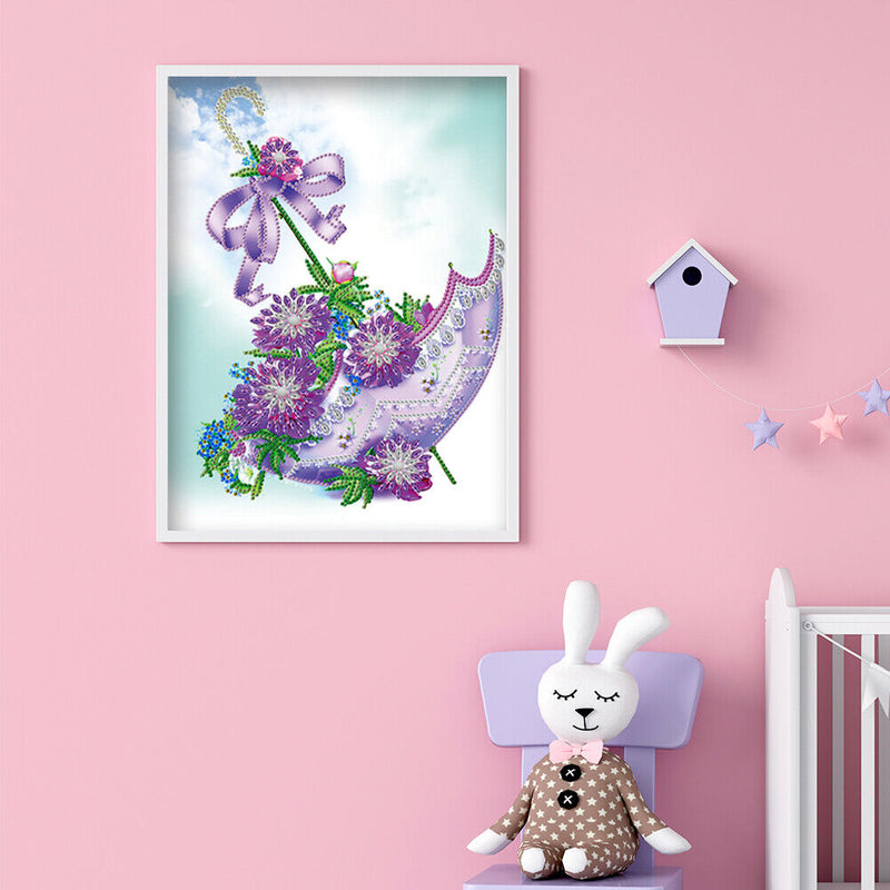 LIUZHI 5D Diamond Painting Set, Motif: Umbrella, Diamond Embroidery, Cross Stitch