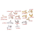 Wings Girls Body Jewelry Cartilage Helix Tragus Stud Earrings CZ Ear Piercing