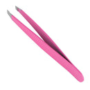 affeco Pro Oblique eyebrow tweezers stainless steel eyebrow correction (Rose red
