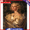 Oil Paint By Numbers Picture DIY Drawing Painting Beauty Lady Drawing Canvas
