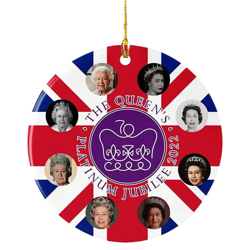 Jubiläums-Ornament, Platin-Jubiläumsartikel, Platin-Jubiläumskugel der Königin.
