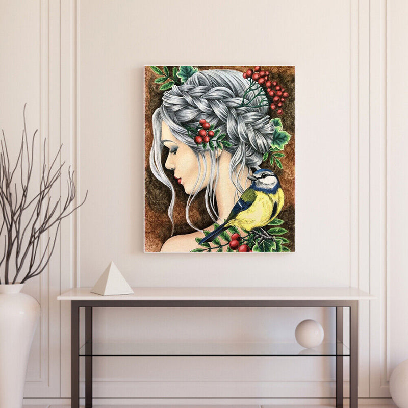 Flower Girl Oil Paint By Numbers Kit DIY Drawing Picture for Adults Home De