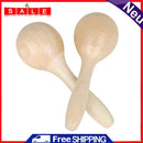 2pcs Baby Wooden Maraca Hand Rattles Musical Party Percussion Instrument Gifts