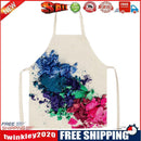 Kitchen Linen Apron Colorful Powder Print Home Bib for Cooking Baking Shop