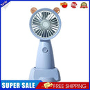 Mini Portable Fan Cute Cat USB Rechargeable Pocket Handheld Cooler (Blue)
