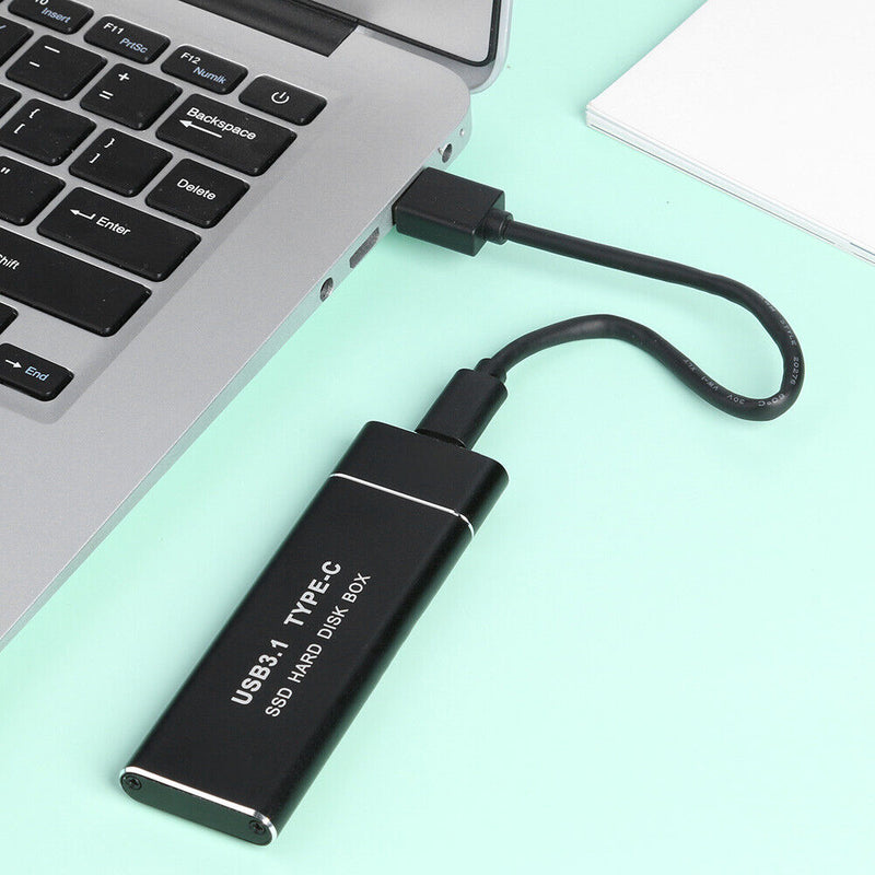 USB Type C M.2 SSD Case Box (USB-C To USB-A Cable+USB-C To USB-C Cable)