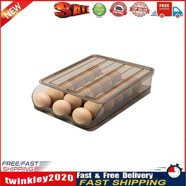 Household Egg Storage Box Drawer Fresh Refrigerator Egg Tray Holder (A) Newly