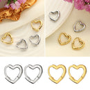 Girls Women Jewelry Small Hypoallergenic Hoop Earrings Heart Shaped S925 Studs
