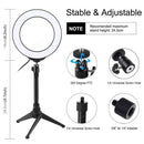 Video Light LED Selfie Ring Light RGBW Tripod Stand For YouTube Tik Tok