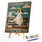 #A Retro Girl Poster Oil Paint By Numbers Kit DIY Frameless Drawing Picture fo