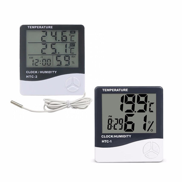 Weather Station HTC-2 Hygrometer Humidity Meter Thermometer Temperature Meter