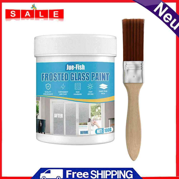 Frosted Glass Paint with Brush Window Privacy Glue for Office Bathroom Bedroom
