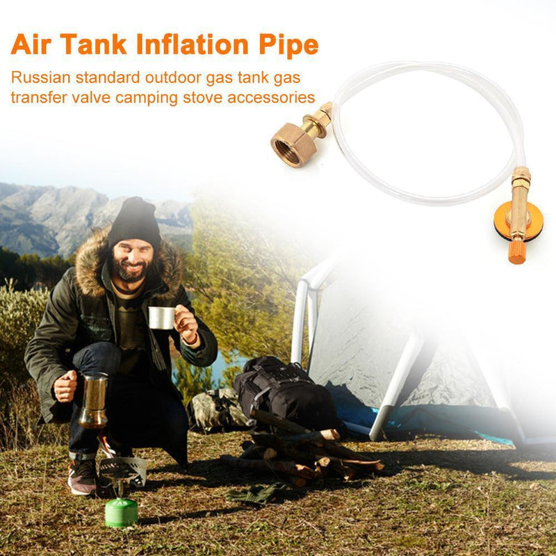 Outdoor Camping Picnic Gas Refill Pipe Cook Propane Flat Cylinder Tank Tube