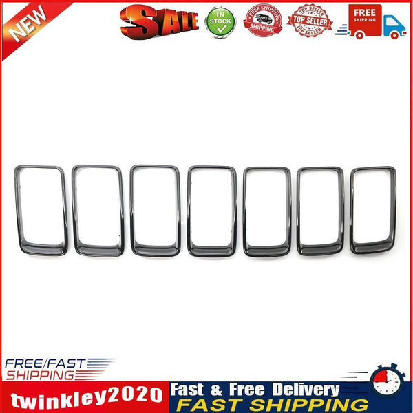 7pcs/set Gloss Black Grille Grill Rings for JEEP Grand Cherokee 2014-2016 Newly