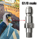 Stainless Steel Adapter 1/4 inch High Pressure Car Washer Nozzle Quick Connec
