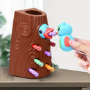 Magnetic Woodpecker Catching Worms Feeding Toys Game Set Montessori (B)