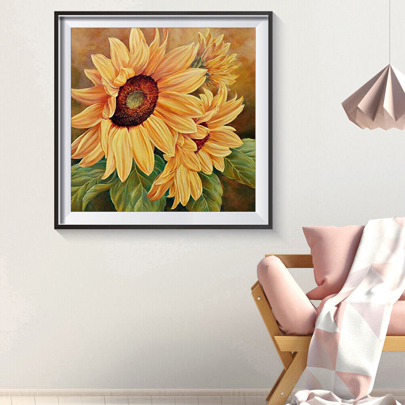 5D DIY Full Drill Diamond Painting Sunflower Cross Stitch Embroidery Craft Newly