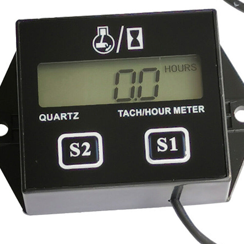 Digital Motorcycle Tach Hour Meter Motorbike ATV Boat Engine Gauge Tachomet