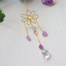 #A Hanging Ornament Leaf Moon Crystal Wind Chimes Hanging Chandelier Pendant Gif