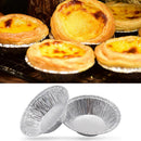 100pcs/Set Disposable Aluminum Foil Tart Pan Mini Pot Bake Pie Tart Tin P3O7