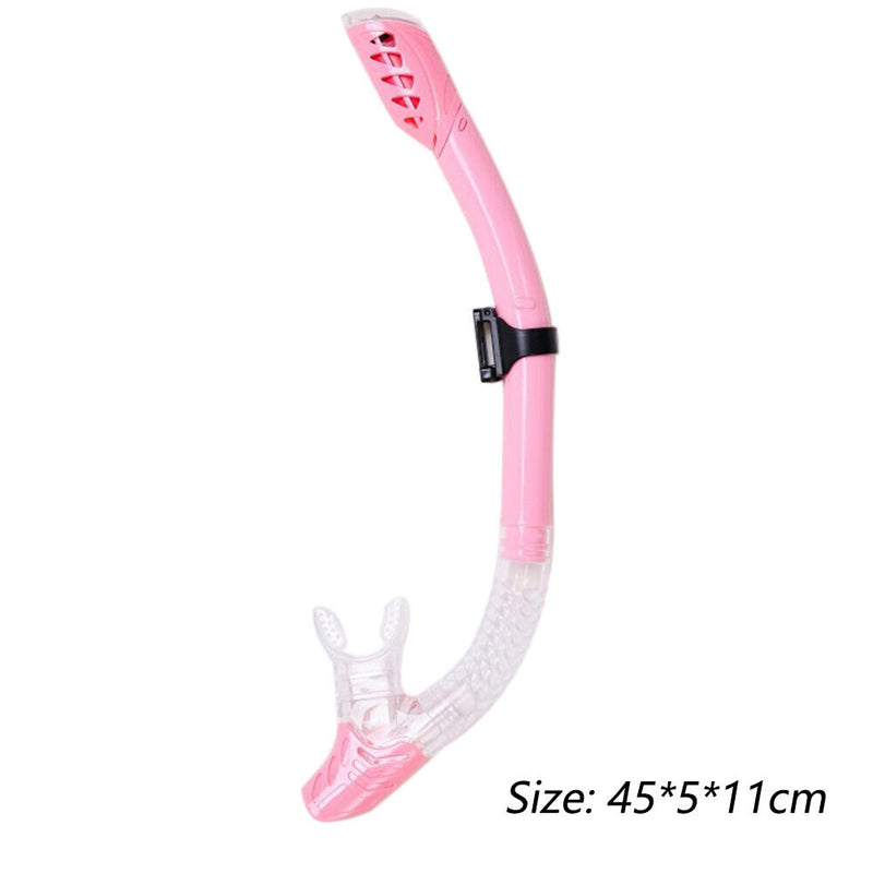 Diving Snorkel Professional Swim Breathing Tube Hose (Transparent Pink) Newly