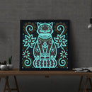 Rhinestone 5D DIY Special Shaped Diamond Painting Luminous Cat Mosaic Kit