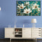 Hand Painted Oil Paint by Numbers DIY White Flower Drawing Wall Decoration Gift