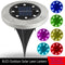 8 LED Garden Solar Power Ground Lights Floor Patio Outdoor Lawn Path Lamp