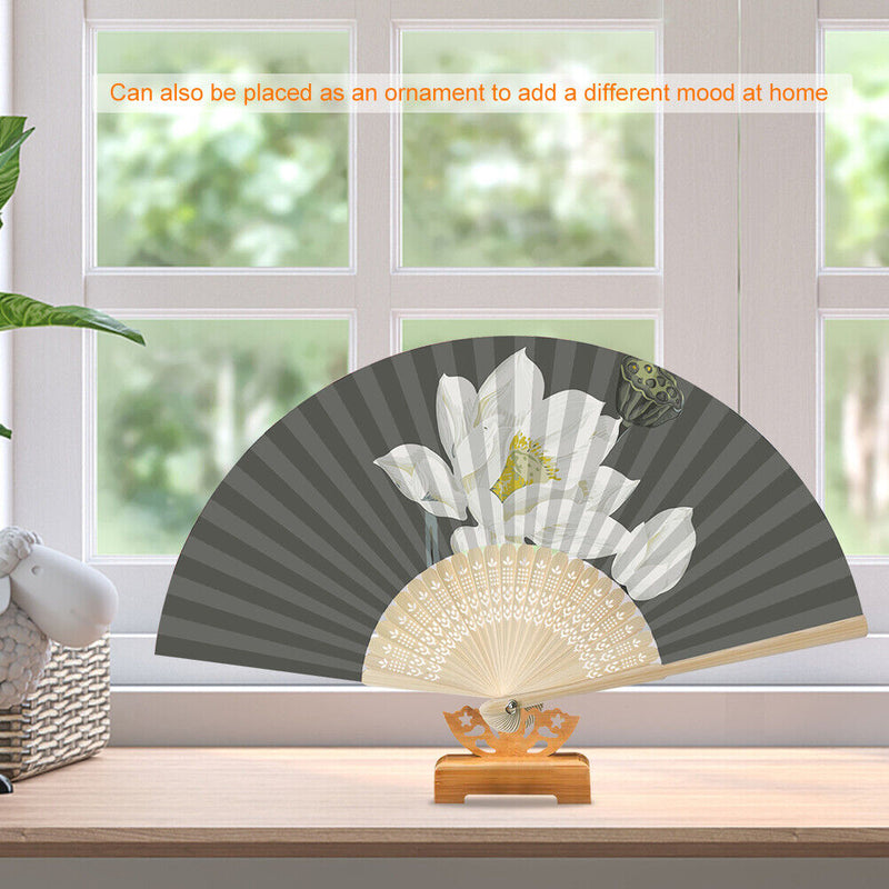 Folding Fans Flowers DIY Painting By Numbers Fans Art Craft Home Decor for Gifts