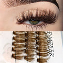 Brown Eyelash Extension Thick Long Premade Segment Cluster Lashes Grafting