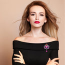 Women Large Drop Brooch Pins Crown Glass During Rhinestone Accessories Jewelry