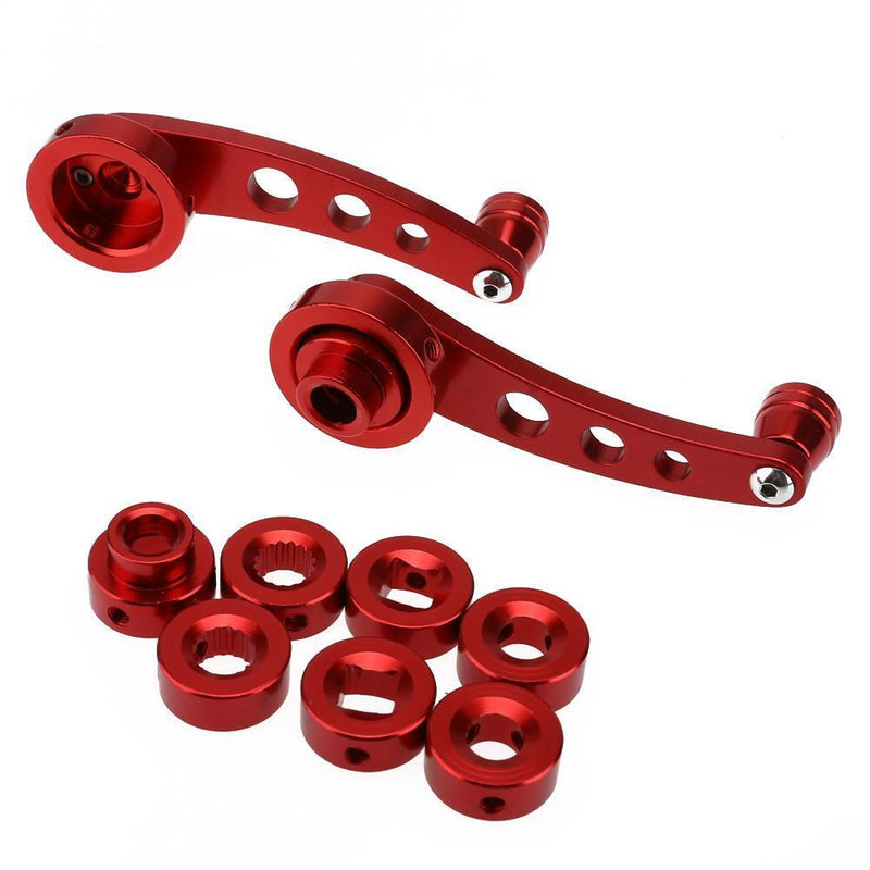2pcs Aluminum Alloy Car Window Handle Winder Riser Replacement(Red) Newly