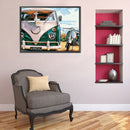Bus Motorcycle Oil Paint By Numbers Kits DIY Handpainted on Canvas Wall Pictures