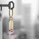 Snow Sports Diamond Painting Keychain DIY Crystal Drill Key Ring (YS015) Newly