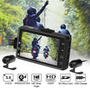 Dual Lens Motorcycle Motorbike DVR Dash Cam Front Rear Video Recorder Camcorder